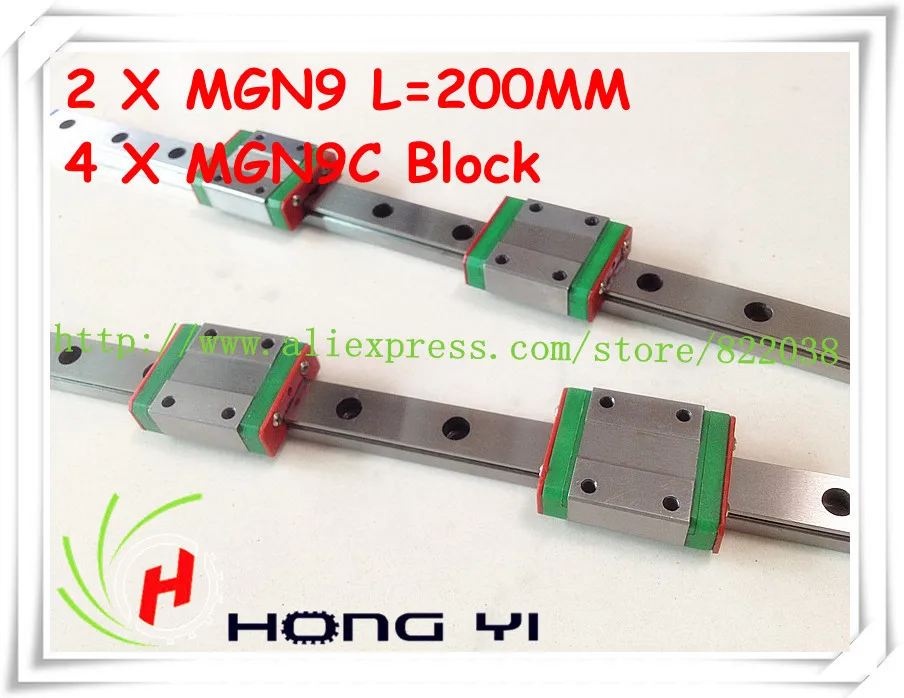 Square linear guide 2 X MGN9 L=200mm with 4pcs MGN9C linear blocks(can be cut any length)
Square linear guide 2 X MGN9 L=200mm with 4pcs MGN9C linear blocks(can be cut any length)