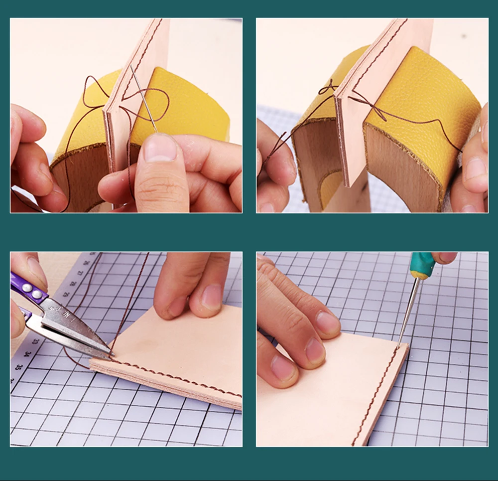 Description Picture 6 of item260m 150D Leather Sewing Wax Thread Hand Stitching Cord Craft DIY Leather Tools Sewing Craft Leather Special Flat Waxed line