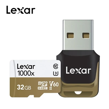 

Lexar 1000x Micro SD 32GB 64GB 128GB Class10 150MB/s tf memory Card Reader for Drone Sport Camcorder tablet laptop smartphone