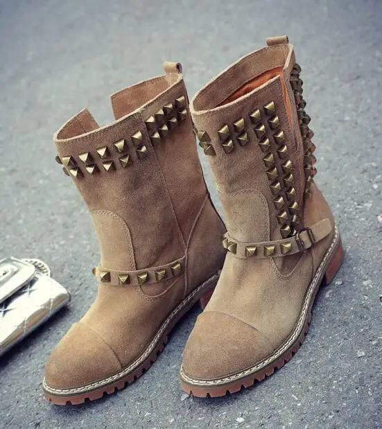 flat boots woman Retro Rivet Boots Women's Leather Flat Boots suede leather flat woman ankle boots
flat boots woman Retro Rivet Boots Women's Leather Flat Boots suede leather flat woman ankle boots