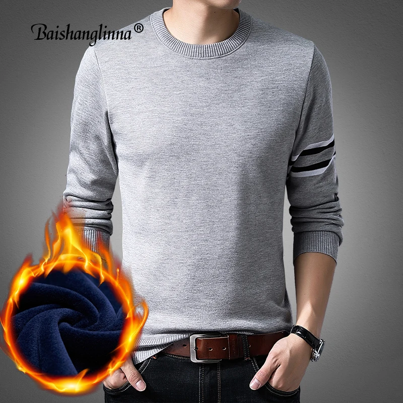 Baishanglinna 2018 Winter Casual Men's Sweater O-Neck Striped Slim Fit Knittwear Mens Sweaters Pullover Men Pull Homme 18109
Baishanglinna 2018 Winter Casual Men's Sweater O-Neck Striped Slim Fit Knittwear Mens Sweaters Pullover Men Pull Homme 18109