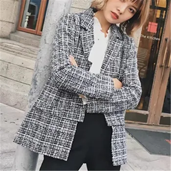 Fashion Toyouth England Style Elegant Tweed Coat Bodycon 2018 Clothing Plaid Women Wool Regular Dark Grey Coat
Fashion Toyouth England Style Elegant Tweed Coat Bodycon 2018 Clothing Plaid Women Wool Regular Dark Grey Coat