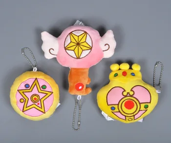 Anime Sailor Moon plush toy Cartoon Cardcaptor Sakura Plush Keychain Heart Crown pattern stuffed doll Sweet Cute girl key ring
Anime Sailor Moon plush toy Cartoon Cardcaptor Sakura Plush Keychain Heart Crown pattern stuffed doll Sweet Cute girl key ring