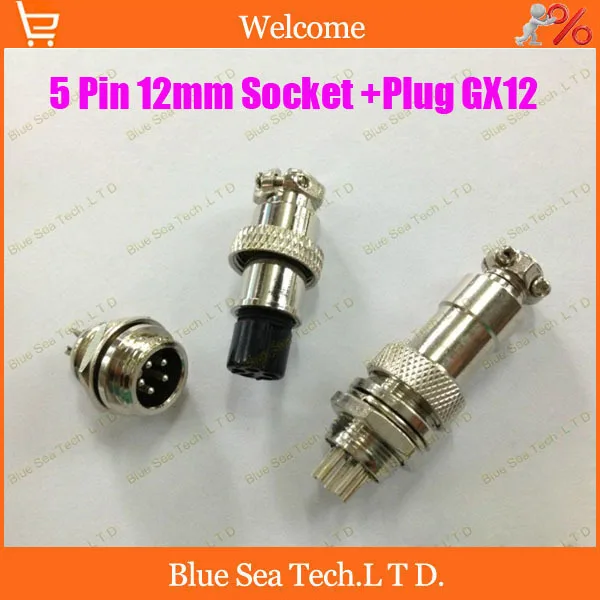 5 Pin 12mm Male & Female Wire Panel Connector kit GX12 Socket+Plug,RS765 Aviation plug interface,circular connector
5 Pin 12mm Male & Female Wire Panel Connector kit GX12 Socket+Plug,RS765 Aviation plug interface,circular connector
