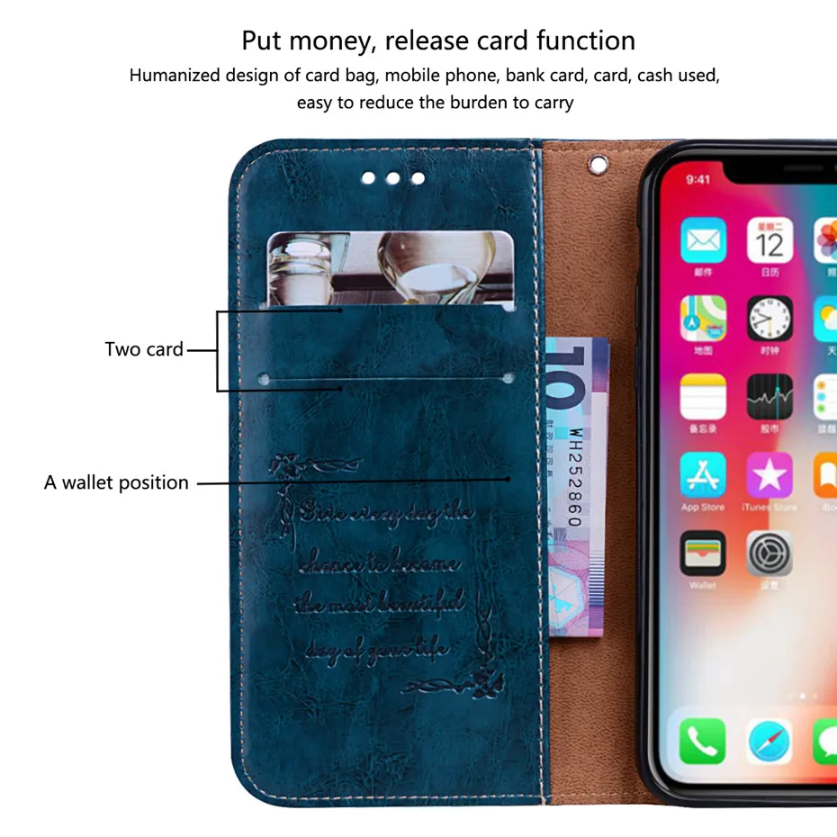 MOUSEMI For iPhone 7 Case Leather Flip Wallet Cover For iPhone 6 6S 5 5S SE 7 8 Plus X XS MAX XR Luxury Phone Cases For iPhone 7 (4)