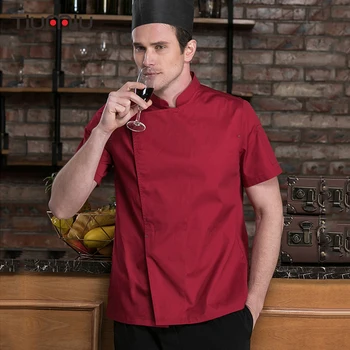 Chef Restaurant Uniform Short Sleeve Stand Collar Jacket Kitchen Cooking Bakery Sushi Cafe Work Clothes Men Chef Coat Unisex
Chef Restaurant Uniform Short Sleeve Stand Collar Jacket Kitchen Cooking Bakery Sushi Cafe Work Clothes Men Chef Coat Unisex
