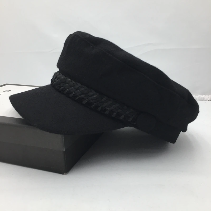 Autumn winter hats for women Navy cap retro black cap wool, sailor hat society visors
Autumn winter hats for women Navy cap retro black cap wool, sailor hat society visors