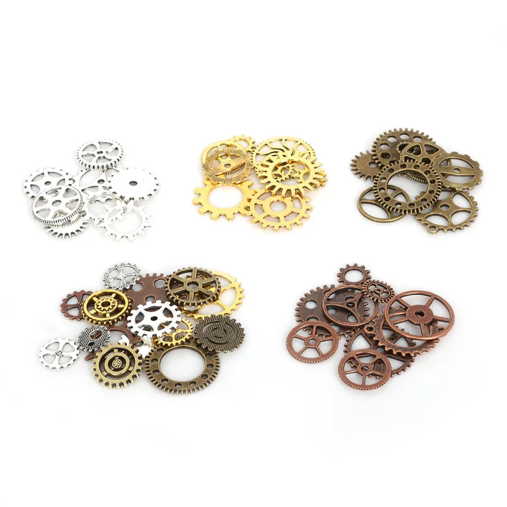 New Arrivals Mixed 50g 100g Alloy Metal Vintage Steampunk Gear Charms Jewelry Findings For DIY Bracelets Necklace Jewelry Making
New Arrivals Mixed 50g 100g Alloy Metal Vintage Steampunk Gear Charms Jewelry Findings For DIY Bracelets Necklace Jewelry Making