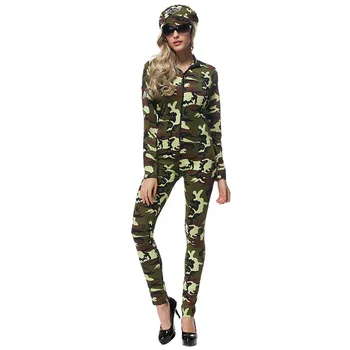 Women Uniforms Cosplay Camouflage Pants Training Party Halloween Costumes Seduction of uniform Jumpsuits+Hat L1862154
Women Uniforms Cosplay Camouflage Pants Training Party Halloween Costumes Seduction of uniform Jumpsuits+Hat L1862154