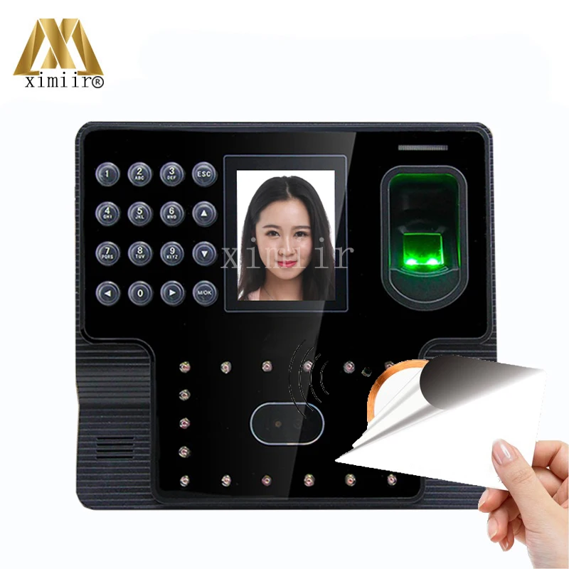 Hot Sale13.56MHz Linux System 3 ''TFT Touch Screen TCP/IP Time Recorder Machine Iface102 Face Fingerprint | Безопасность и