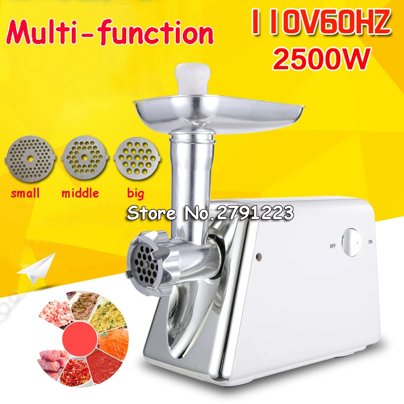 Household 110V electric meat grinder/Mincer stainless steel multi-function meat/vegetable grinding machine + sausage stuffer
Household 110V electric meat grinder/Mincer stainless steel multi-function meat/vegetable grinding machine + sausage stuffer