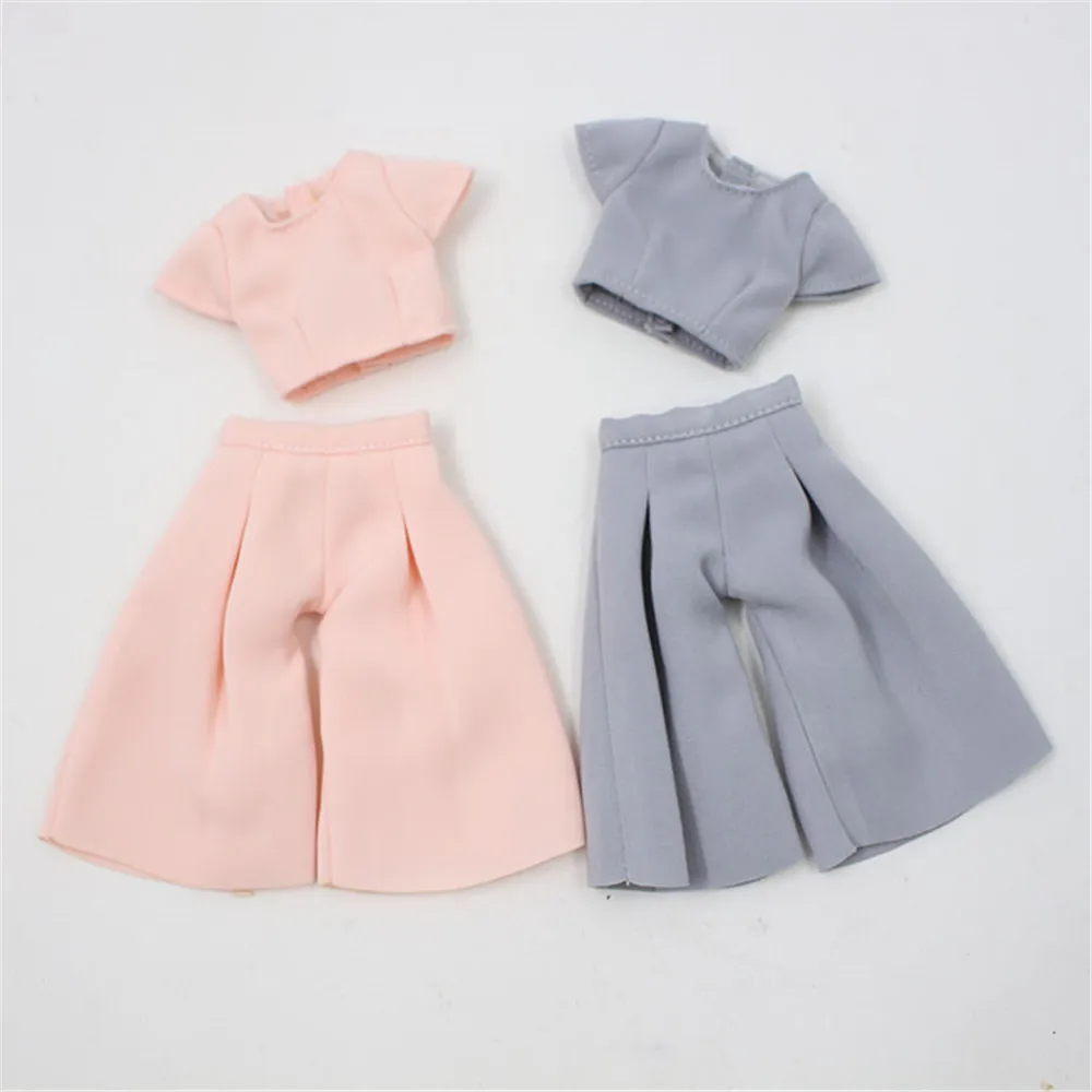 1/6 doll clothes Pink Grey Short Sleeve Wide Leg Pants Set suitable blyth doll ICY doll
1/6 doll clothes Pink Grey Short Sleeve Wide Leg Pants Set suitable blyth doll ICY doll