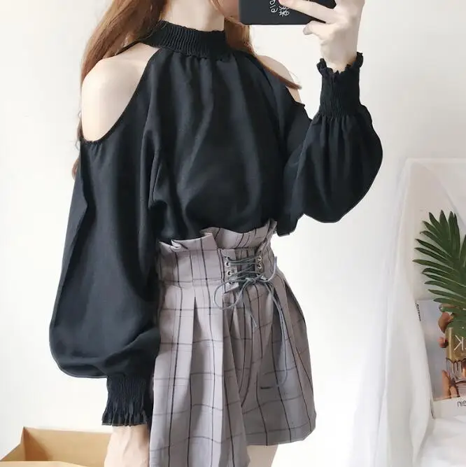 BLACK WHITE LOLITA SHIRT gothic PANTS Student's shoulder-bare jacket, summer suit, sprouting shorts, fashion and leisure TBML04
BLACK WHITE LOLITA SHIRT gothic PANTS Student's shoulder-bare jacket, summer suit, sprouting shorts, fashion and leisure TBML04