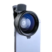 APEXEL Lens 2 in 1 0.63X Wide Angle Lens with Clip 37mm Thread 12.5X Macro High Definition Mobile Phone Lens for IOS Android