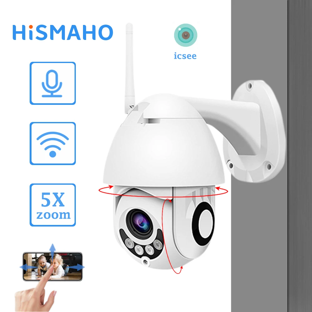 Outdoor 1080P Wireless WiFi Camera 5x Optical Zoom Two Way Audio PTZ Mini Speed Dome Security IP Camera 4mm/2.8-12mm lens icsee
Outdoor 1080P Wireless WiFi Camera 5x Optical Zoom Two Way Audio PTZ Mini Speed Dome Security IP Camera 4mm/2.8-12mm lens icsee
