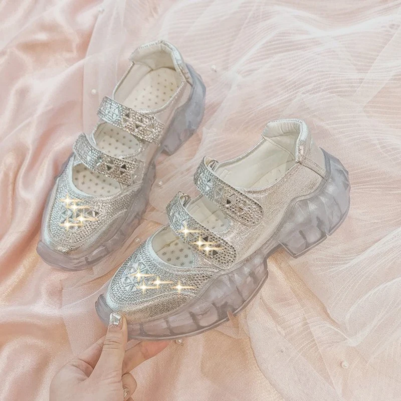 Brand Trend Women Transparent Thick Bottom Sneakers Harajuku Ladies Platform Jelly Shoes Casual Shoes Shining Running Footwear
Brand Trend Women Transparent Thick Bottom Sneakers Harajuku Ladies Platform Jelly Shoes Casual Shoes Shining Running Footwear
