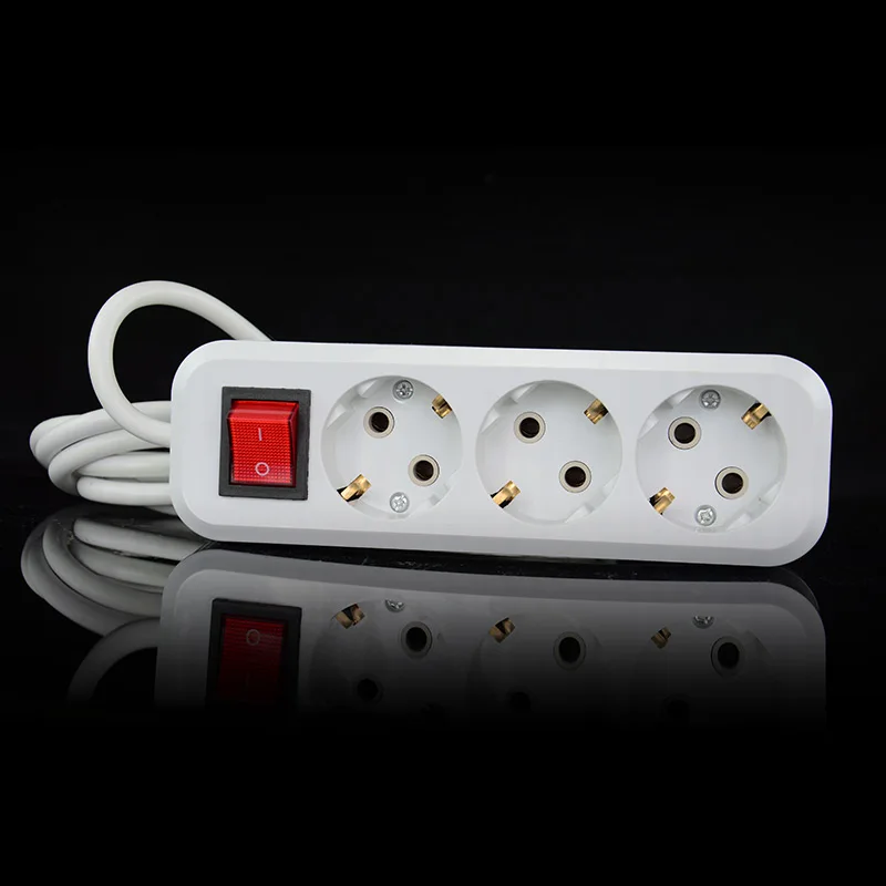 6 AC Power Sockets 16A 250V Power Strip German standard Switch Outlet 3m Extension Socket P001
6 AC Power Sockets 16A 250V Power Strip German standard Switch Outlet 3m Extension Socket P001