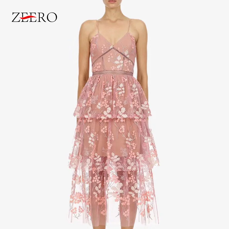 Self Portrait 2019 Runway Pink Embroidery Floral Beach Dress Summer Women Vintage Party Dress Sexy Halter Backless Lace Dress
Self Portrait 2019 Runway Pink Embroidery Floral Beach Dress Summer Women Vintage Party Dress Sexy Halter Backless Lace Dress