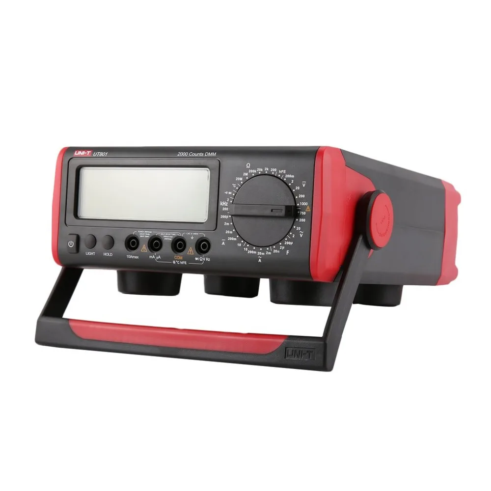 UNI-T UT801 Digital Bench-type Multimeter DC/AC Voltage Current Meter Voltmeter Diode Triode Resistance Tester Multitester
UNI-T UT801 Digital Bench-type Multimeter DC/AC Voltage Current Meter Voltmeter Diode Triode Resistance Tester Multitester
