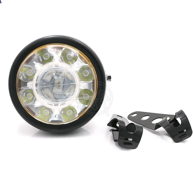 1pc Motorcycle Retro Front 9 LED 55W Bulbs Colorful Headlights Head Lamp+ Bracket Kit for Honda Bobber Chopper Cafe Racer Custom 
1pc Motorcycle Retro Front 9 LED 55W Bulbs Colorful Headlights Head Lamp+ Bracket Kit for Honda Bobber Chopper Cafe Racer Custom