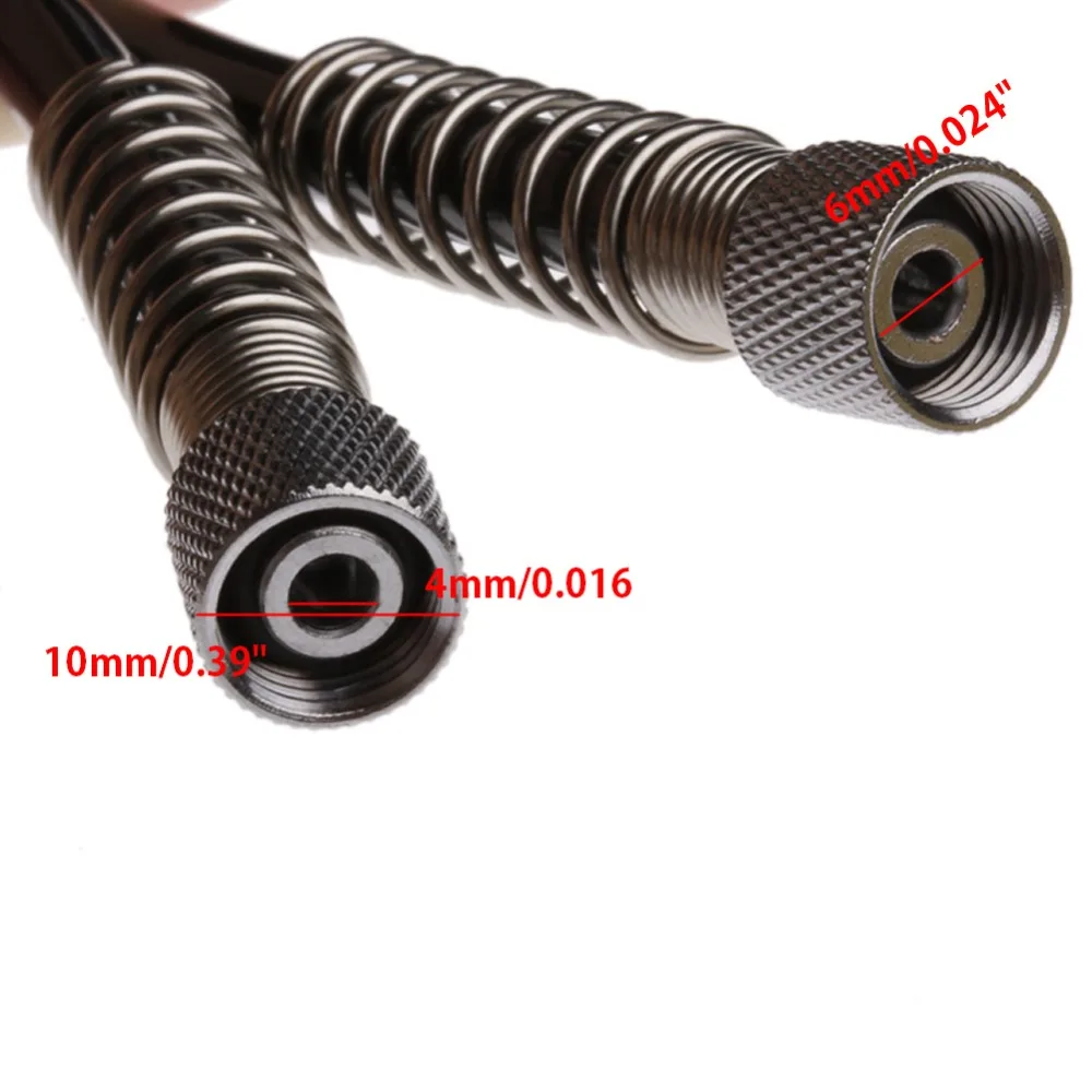 3M 4 x 6mm Black Flexible PU Recoil Hose Spring Tube For Compressor Air Tool qiang