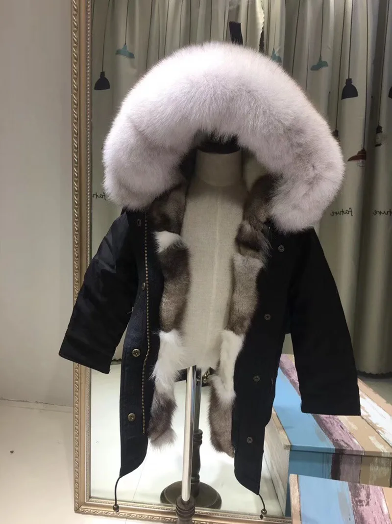 warm thickening winter fur collar child coat child (2)