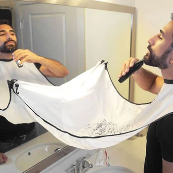 LIOPEAN 120x80cm Bathroom Black Beard Hair Shave Apron for