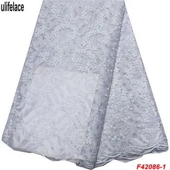 2019 Nigerian French Lace For Wedding 5 Yard African White Mesh Lace Fabric Latest High Quality Tulle Net Lace Fabric F4-2086
2019 Nigerian French Lace For Wedding 5 Yard African White Mesh Lace Fabric Latest High Quality Tulle Net Lace Fabric F4-2086