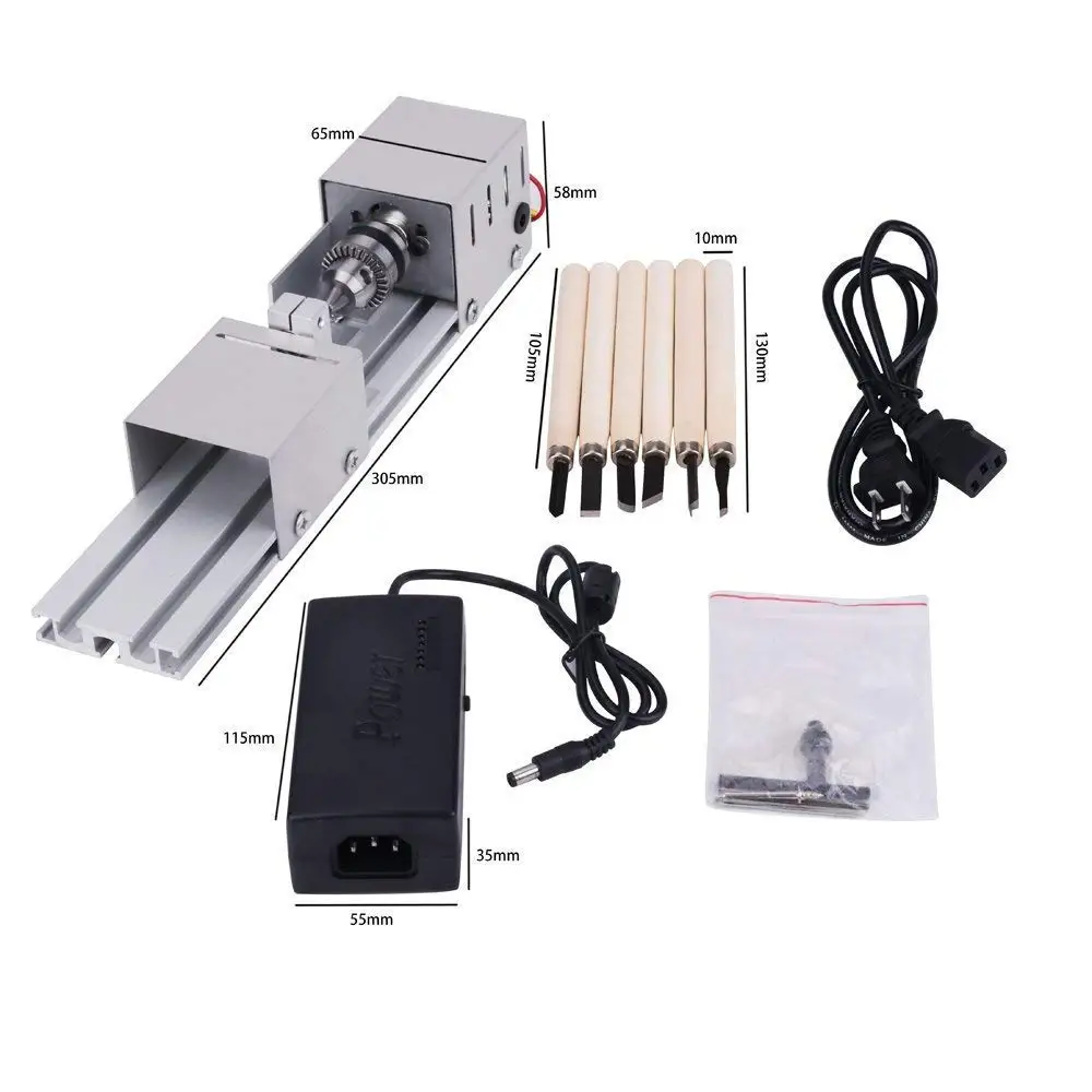 Mini Lathe DC 24V 80W Beads Polisher Machine CNC Machining for Table Woodworking Wood DIY Tool Lathe Standard Set
Mini Lathe DC 24V 80W Beads Polisher Machine CNC Machining for Table Woodworking Wood DIY Tool Lathe Standard Set