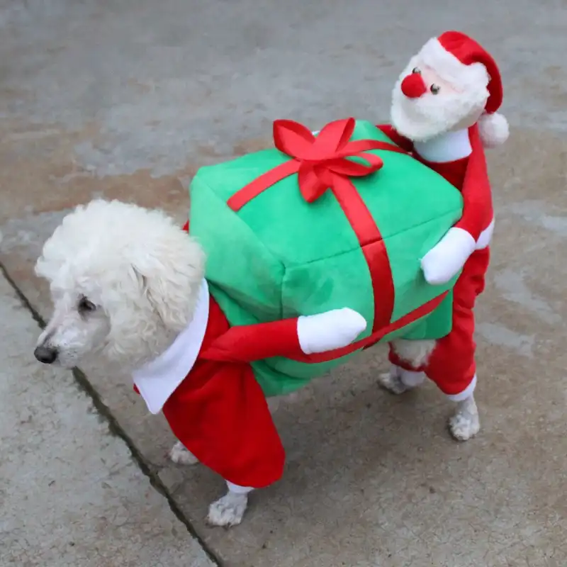 Christmas Dog Costumes Funny Santa Claus Dog Clothes Dog Gift Puppy Fleece Coat Warm Winter Pet Clothes Clothes Dog Clothes Winterclothes Pet Aliexpress