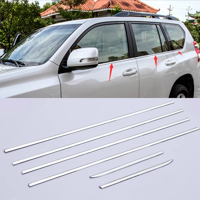 for Toyota Land Cruiser Prado FJ150 J150 2010-2018 Stainless Steel Car exterior trims Bottom Window Sill Cover Trims 6pcs
for Toyota Land Cruiser Prado FJ150 J150 2010-2018 Stainless Steel Car exterior trims Bottom Window Sill Cover Trims 6pcs