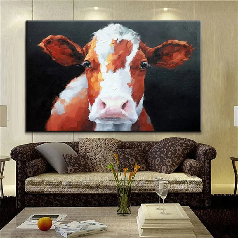 hand made cow paintings brown cattle canvas oil painting calf neat wall pictures indian animal wall art for living room
hand made cow paintings brown cattle canvas oil painting calf neat wall pictures indian animal wall art for living room
