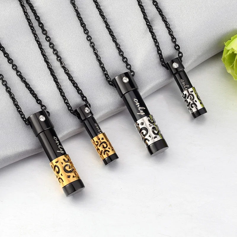 SOITIS Fashion Design Lovers Necklace Ashes Jewelry 316L Stainless Steel Pendants Necklace Black Chain Couples Ashes Necklace
SOITIS Fashion Design Lovers Necklace Ashes Jewelry 316L Stainless Steel Pendants Necklace Black Chain Couples Ashes Necklace