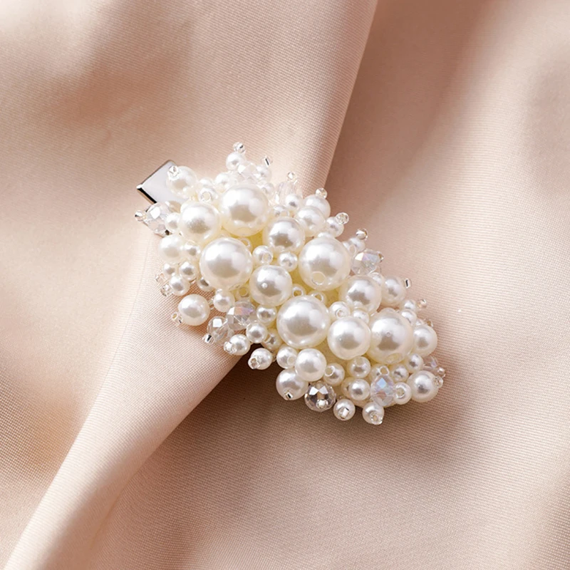 Korean Irregular Size Small Big Pearls Rhinestone Hair Barrettes Accessories For Women Sweet Fashion Brial's Wedding Jewelry
Korean Irregular Size Small Big Pearls Rhinestone Hair Barrettes Accessories For Women Sweet Fashion Brial's Wedding Jewelry