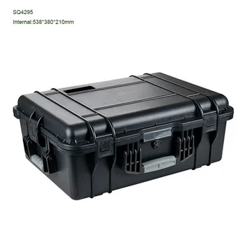 IP67 shockproof watertight protective case with cube cutting foam in black color
