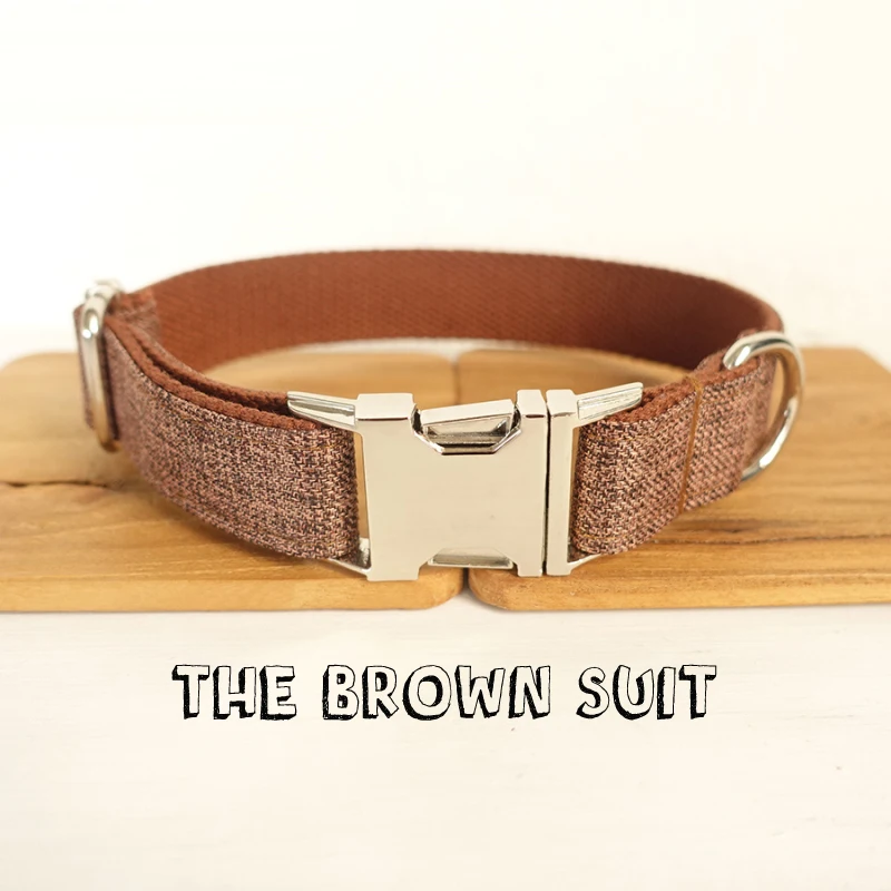 Brown Metallic Dog Collar with Metal Buckle Handmade Pet Dog collar and Leash Set for Puppy Medium Large Dog
Brown Metallic Dog Collar with Metal Buckle Handmade Pet Dog collar and Leash Set for Puppy Medium Large Dog