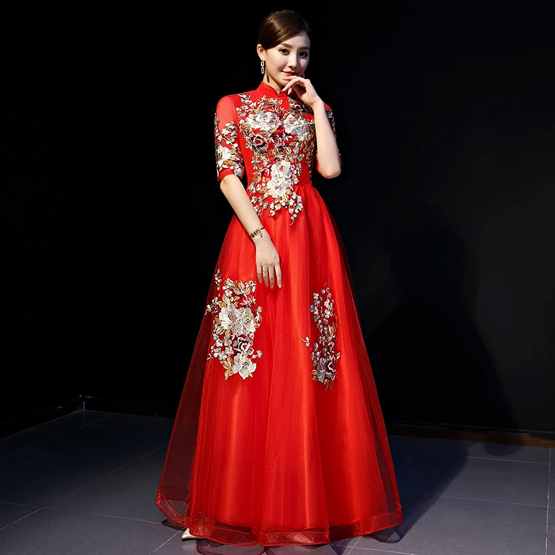 Свадебное платье es china 2019 уникальное свадебное наряды традиционное китайское TS002
