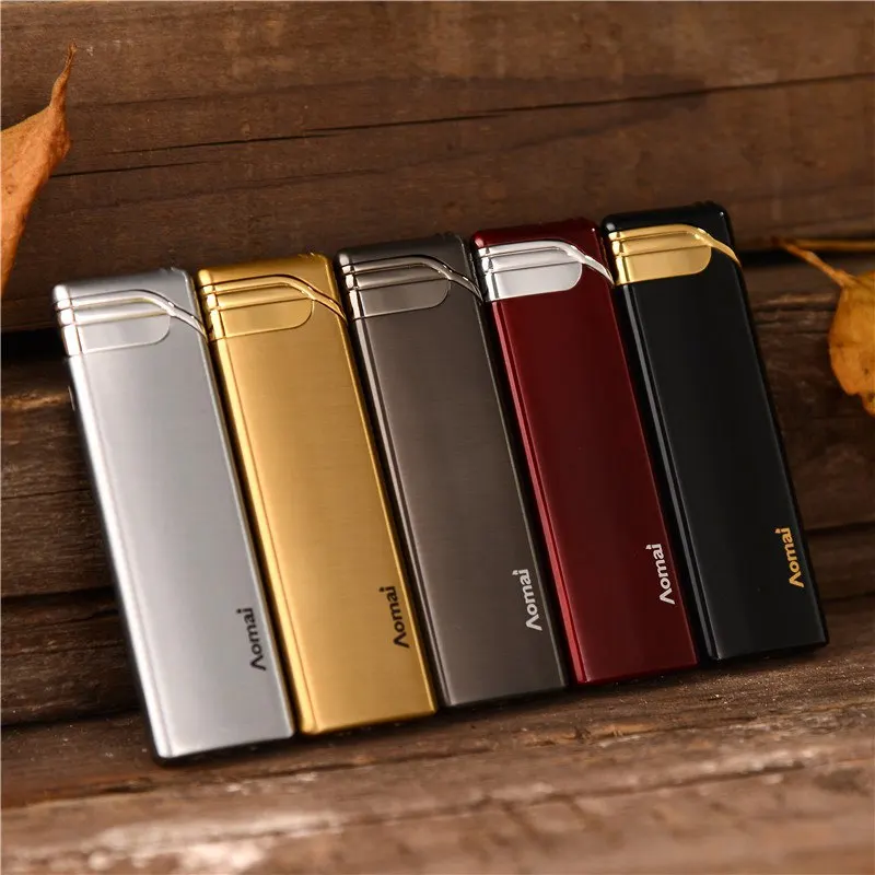 Portable Flat Long Ultra-thin Strip Windproof Lighter Metal Gas Lighter Blue Flame Refillable Butane Cigarette Lighter
Portable Flat Long Ultra-thin Strip Windproof Lighter Metal Gas Lighter Blue Flame Refillable Butane Cigarette Lighter