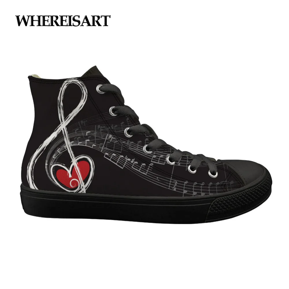 WHEREISART 3D Music Note Print Sneakers Women Fashion High Top Canvas Vulcanize Shoes for Ladies Lace-up Comfortable Zapatos
WHEREISART 3D Music Note Print Sneakers Women Fashion High Top Canvas Vulcanize Shoes for Ladies Lace-up Comfortable Zapatos