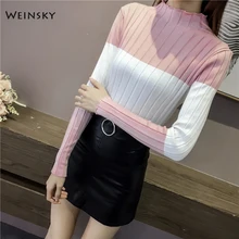 Weinsky Women Knitted Sweater And Pullovers Korean Ladies Sweaters Casual Style Women Jumpers Sweaters Pink And White Thin
Weinsky Women Knitted Sweater And Pullovers Korean Ladies Sweaters Casual Style Women Jumpers Sweaters Pink And White Thin