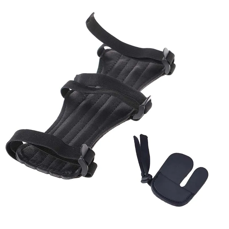 1 Set Archery Protective Leather Arm Guard with 3-straps and Archery Finger Tab Safety Gear Hunting
1 Set Archery Protective Leather Arm Guard with 3-straps and Archery Finger Tab Safety Gear Hunting
