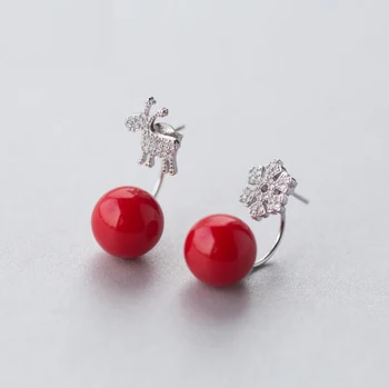 Front Back Earrings Christmas Earrings 925 Sterling Silver Stud Earrings Silver Jewelry with Shell Pearl
Front Back Earrings Christmas Earrings 925 Sterling Silver Stud Earrings Silver Jewelry with Shell Pearl