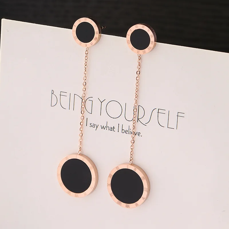 60mm Long Earrings for Women Jewelry Trendy Rose Gold-color Stainless Steel Femme Dangle Earrings Brincos Femininos
60mm Long Earrings for Women Jewelry Trendy Rose Gold-color Stainless Steel Femme Dangle Earrings Brincos Femininos