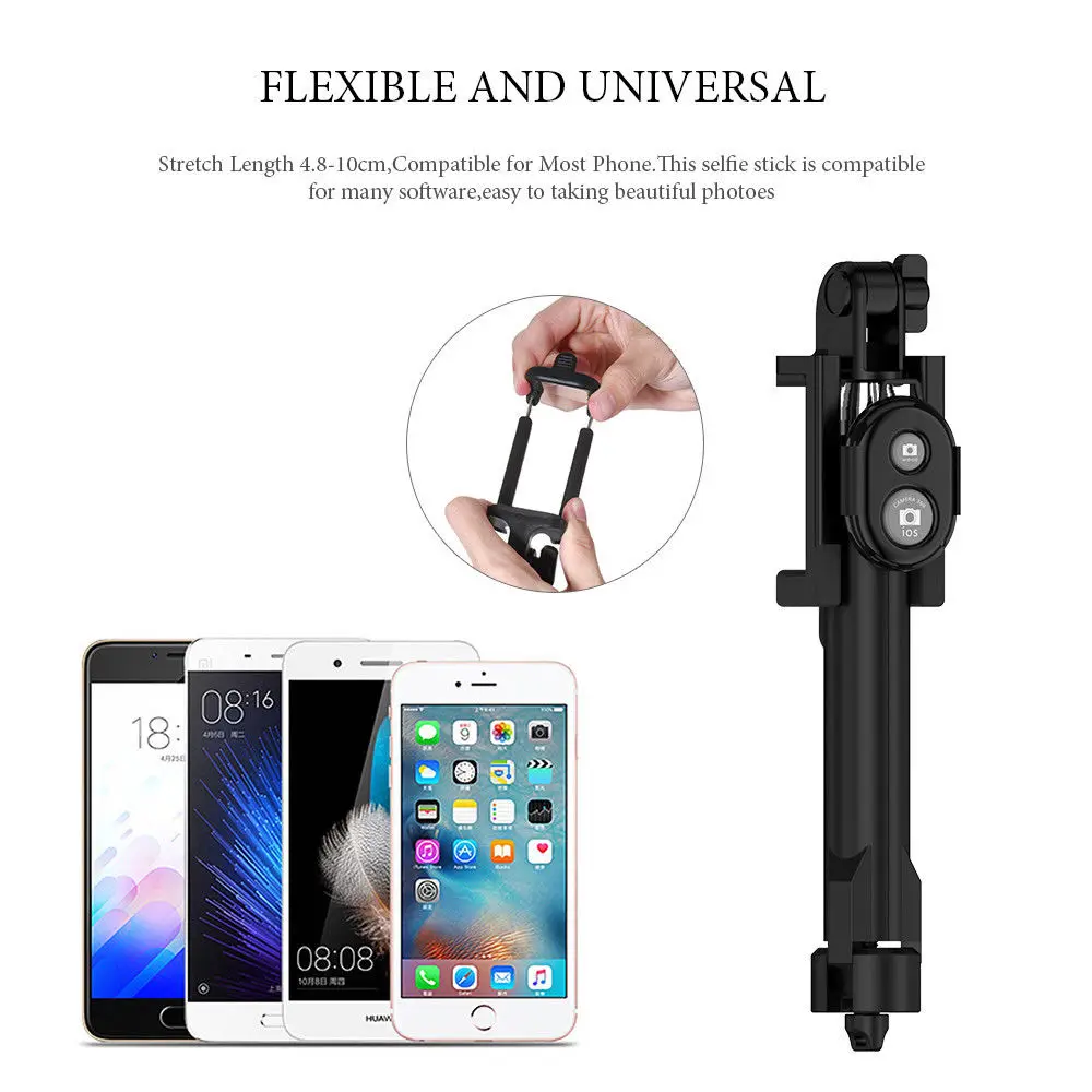 Foldable Selfie Stick Bluetooth Selfie Stick+Tripod+Bluetooth Shutter Remoter Tripod for Xiaomi Android iPhone Selfie Sticks
Foldable Selfie Stick Bluetooth Selfie Stick+Tripod+Bluetooth Shutter Remoter Tripod for Xiaomi Android iPhone Selfie Sticks
