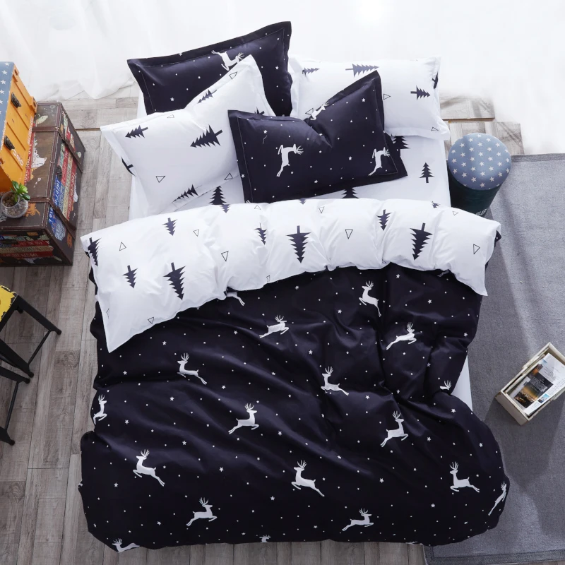 TUEDIO Cartoon Christmas Tree Elk Bedclothes Simple Fashion Geometric Striped Bed Sheet Duvet Cover Sets 3/4pcs Bedding Set
TUEDIO Cartoon Christmas Tree Elk Bedclothes Simple Fashion Geometric Striped Bed Sheet Duvet Cover Sets 3/4pcs Bedding Set
