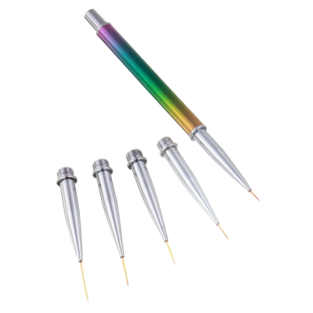 New Fashion Nail Art Liner Striping Brush with 5pcs 5 sizes round pointed heads for Drawing Fine Line Detailing One-Stroke
New Fashion Nail Art Liner Striping Brush with 5pcs 5 sizes round pointed heads for Drawing Fine Line Detailing One-Stroke