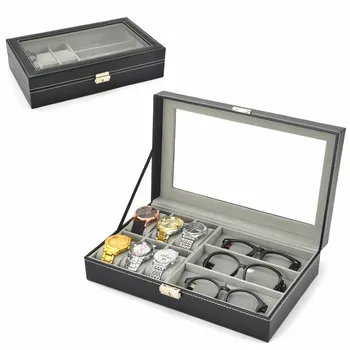 8 Grids+3 Mixed Grids PU Leather Watch Boxes Storage Organizer Box Luxury Jewelry Ring Display Watch Case Eye storage box Black
8 Grids+3 Mixed Grids PU Leather Watch Boxes Storage Organizer Box Luxury Jewelry Ring Display Watch Case Eye storage box Black