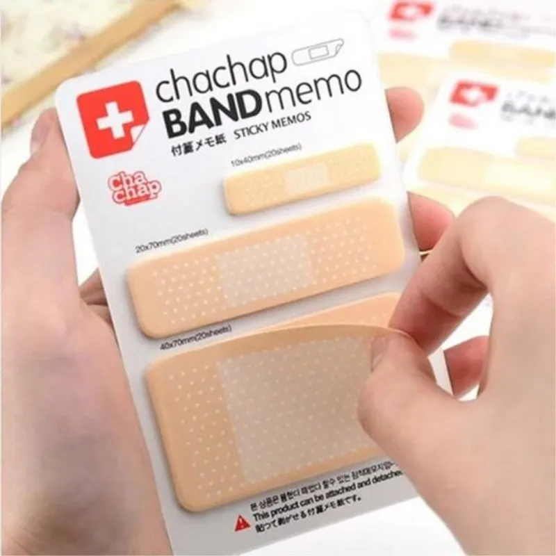 1Pcs DIY Cute Band-aid Memo Pad Sticky Note Kawaii Paper Sticker Pads Post It Note Creative Korean Stationery
1Pcs DIY Cute Band-aid Memo Pad Sticky Note Kawaii Paper Sticker Pads Post It Note Creative Korean Stationery