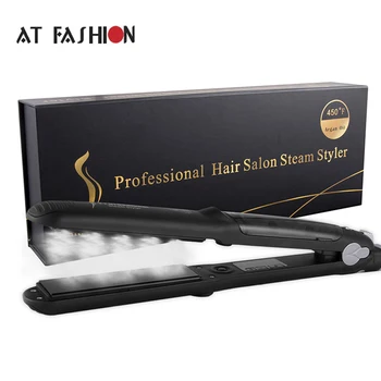 110-240V Professional Hair Steam Straightener Tourmaline Ceramic Vapor Hair Care Styling Tools 450F Argan Oil Steam Flat Irons
110-240V Professional Hair Steam Straightener Tourmaline Ceramic Vapor Hair Care Styling Tools 450F Argan Oil Steam Flat Irons