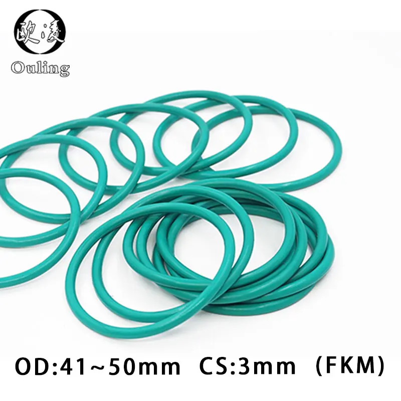5PCS/lot Rubber Ring Green FKM O ring Seal OD41/42/43/44/45/46/47/48/50*3mm Rubber O-Ring Sealing Oil Ring Fuel Gaskets Washer
5PCS/lot Rubber Ring Green FKM O ring Seal OD41/42/43/44/45/46/47/48/50*3mm Rubber O-Ring Sealing Oil Ring Fuel Gaskets Washer